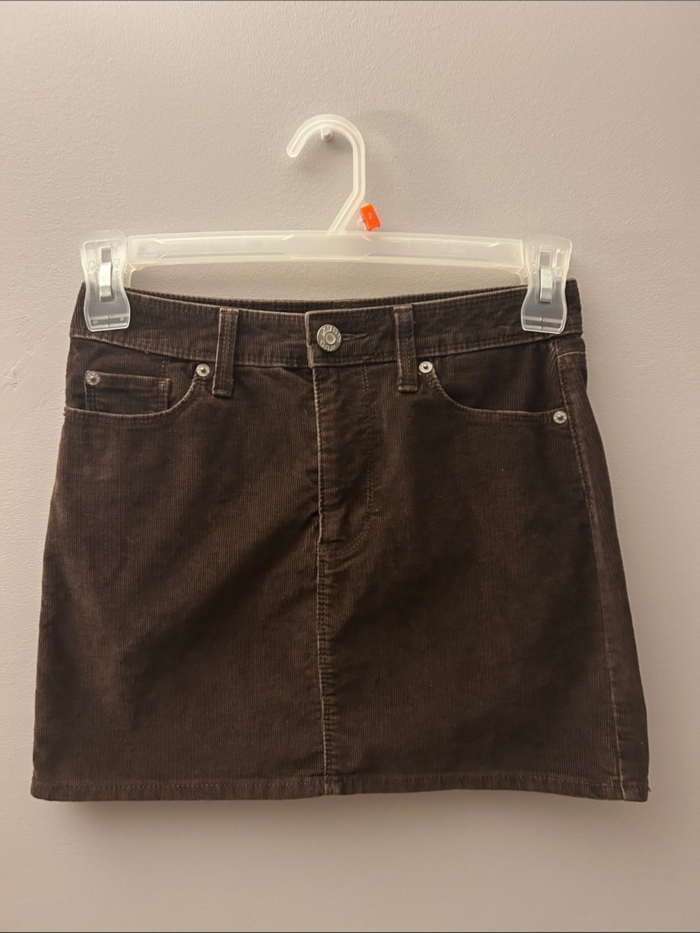Brown Gap Corduroy Mini Skirt